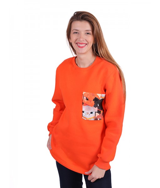 Alpteks Kedicix Cepli O Yaka Sweatshirt